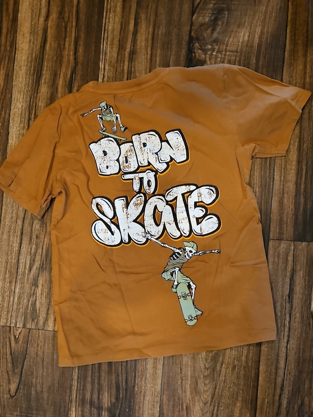 Tony Hawk Rust Orange "Born to Skate" Graphic Tee